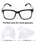 Slip On Side Shields For Prescription Glasses No Slip Eye Protection Shields For Most Frames Easily Slip On Durable 2 Pairs