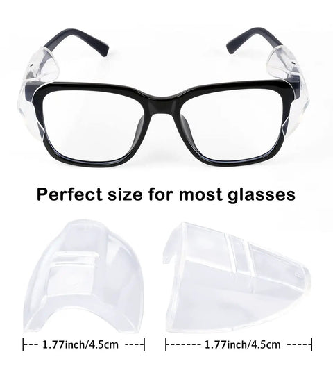 Slip On Side Shields For Prescription Glasses No Slip Eye Protection Shields For Most Frames Easily Slip On Durable 2 Pairs