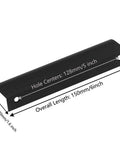 12 Piece 150mm Aluminum Concealed Finger Edge Pulls For Cabinets And Drawers With Mounting Screws Black Finish Durable One Piece
