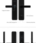 Slick Fingerprint Door Lock Delivering Dead Easy App Pairing And Rock Solid Setup For Tight Home Security Plus Fast Guest Swipes Via Custom Temp Codes And Lightning Fast Biometric Scanning from multiple angles with touchscreen and controls.