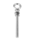 Heavy-Duty Marine Grade 316 Stainless Steel Lifting Eye Bolts Set With Nuts And Washers, Long Eyebolts For Boat Rigging, Includes M10x100 And M12x120, Corrosion-Resistant, Easy Install, Durable Industrial Hardware, single threaded eye bolt with nut and washer