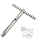 12 Inch Stainless Steel Soil Probe With T Style Handle And Reusable Sampler Bags, shown with a 3/4 in dia x 6.5 in core.