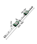 Beefed Up Heavy Duty Linear Guide Rail Kit RM1605 Ball Screw With 1000mm Or 1500mm Length Includes BK12 And BF12 End Supports Smooth Precision Motion For DIY Routers Lathes And Mills Ideal CNC Transmission System with 1000mm rail and two carriage blocks