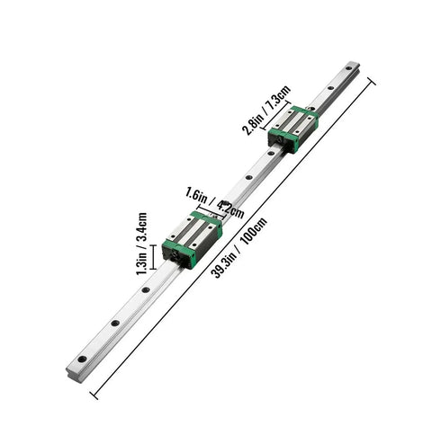 Beefed Up Heavy Duty Linear Guide Rail Kit RM1605 Ball Screw With 1000mm Or 1500mm Length Includes BK12 And BF12 End Supports Smooth Precision Motion For DIY Routers Lathes And Mills Ideal CNC Transmission System with 1000mm rail and two carriage blocks