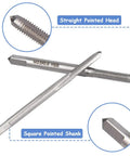 Top Shelf 10 Piece Mini Hand Tap Set With Dang Durable High Speed Steel Micro Bits, showing M3.6 taps with straight and square pointed heads.