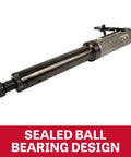 Pneumatic 1/4 Inch Die Grinder With Extended Shaft, 23000 RPM, variable speed throttle, lightweight aluminum, sealed ball bearings