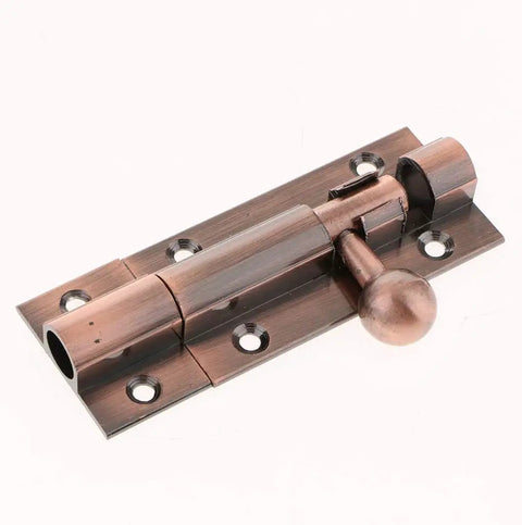WUUWCHODC Sliding Barrel Bolt Door Lock Gate Latch Heavy Duty Security, bronze finish, compact and durable design.