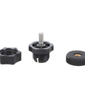 Seventeen Millimeter Ball Socket To One Fourth Twenty Thread Camera Mount Adapter For Car Mounts And Tripods, black parts