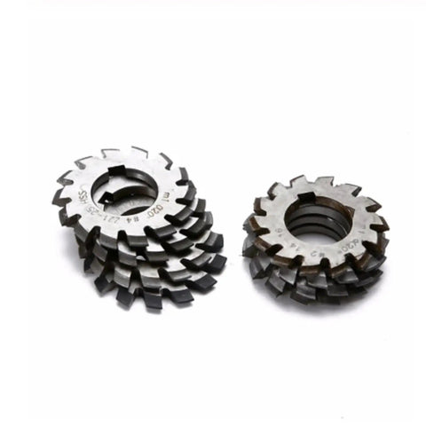 Pro Grade HSS Gear Milling Cutter For Spur Gears Involute Profile M0.5 To M10 Modulus PA20 No.1 Through No.8 Gear Cutting Tool For Milling Machines With Crisp Tooth Spacing, stacked cutters
