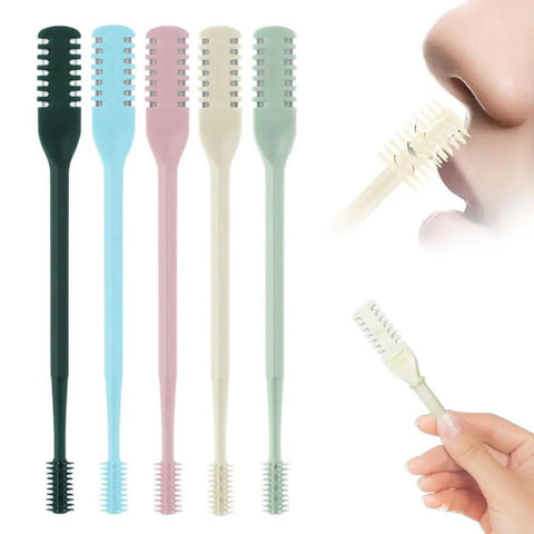 2 In 1 Nose Hair Trimmer Kit With Double Sided Cutter And 360 Degree Rotation Includes Silicone Cleaning Brush in various colors