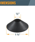 Killer Heavy Duty Ten Piece Router Template Bushing Guide Set With Centering Pin And Cone Tool For Smooth Sailing Woodworking, cone tool dimensions.