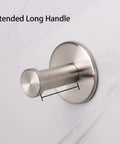 Six Pack Self Adhesive Wall Coat Hooks Heavy Duty Stainless Steel Robe Hooks With 12 Pound Capacity Brushed Finish No Drill Mount