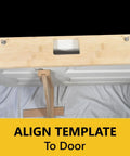 Pro Grade 3 Inch Door Hinge Template For Single Pocket Doors One Quarter Inch Radius Corners On Doors And Jambs Router Jig installed