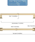 Dimensions of Ten Pack 7.5 Inch Brushed Brass Cabinet Pulls Gold Tone Handles For Multiple Cabinets With Two Screw Sizes