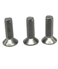 Killer Quality A2 Stainless Steel Socket Countersunk Screws M3 X 12mm Hex Drive Flat Head Bolts 100 Pcs in a close-up view.