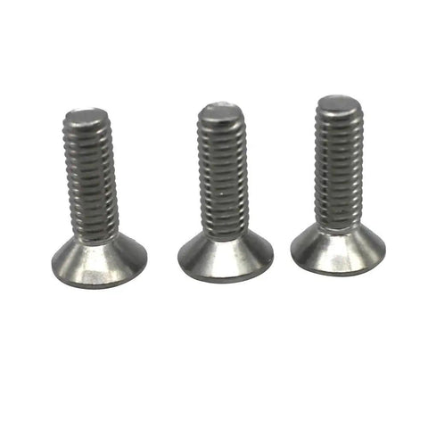 Killer Quality A2 Stainless Steel Socket Countersunk Screws M3 X 12mm Hex Drive Flat Head Bolts 100 Pcs in a close-up view.