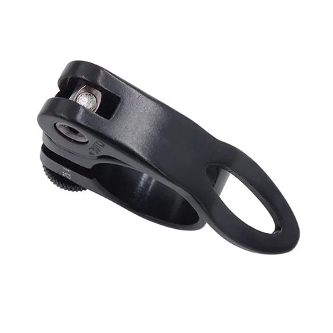 Black Lightweight Aluminum Quick Release Seat Post Clamp For 22.2mm Bike Seat Posts No Fuss Tool Free Lock Strong Alloy Collar