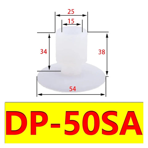 5 Pcs Silicone Suction Cup Nozzle Set 20-54mm For Pneumatic Manipulator Gripper Industrial Automation Vacuum End Effector Parts, detailed dimensions shown.
