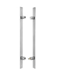 Heavy Duty 24 Inch Door Pull Handles With Solid 304 Stainless Steel Standoffs Brushed Finish Two Sided Push Pull Barn Door Handle For Interior And Exterior Use Pro Grade Glass Door Hardware Built To Last, paired handles
