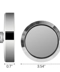Side and front view of 1000 Lb Neodymium Magnetic Fishing Kit With 66 Ft Rope, showing magnet dimensions 0.7" x 3.54".