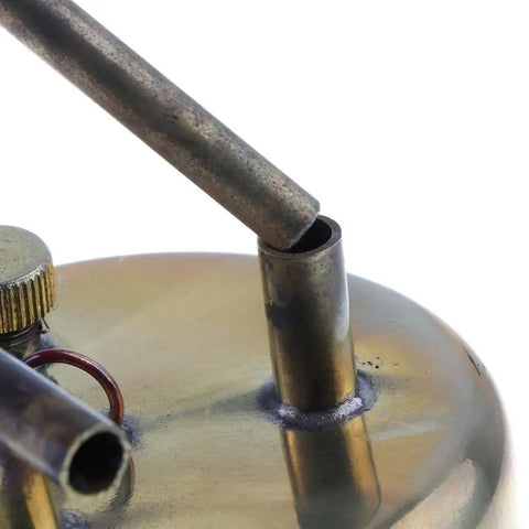 Close-up of Premium Heavy Duty All Alloy Brass Oil Cane with metal spouts for precision welding and maintenance tasks.