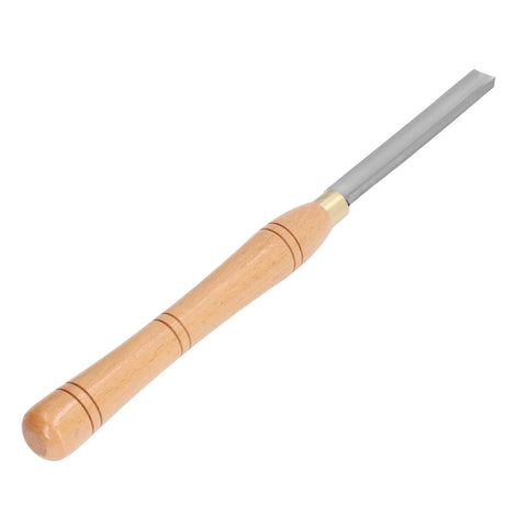 Amazon wood lathe turning chisel with wooden handle and rectangular steel blade