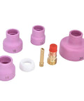 7 Piece Welding Accessory Kit With Ceramic Nozzles Collets Gas Lens Cups And Gaskets For WP17 WP18 WP26 Welding Guns