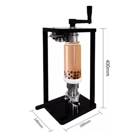 Manual Can Sealer For 55mm Jars And 500ml Cup, Handy Hand Press Sealer Tool with adjustable height and durable metal frame in use