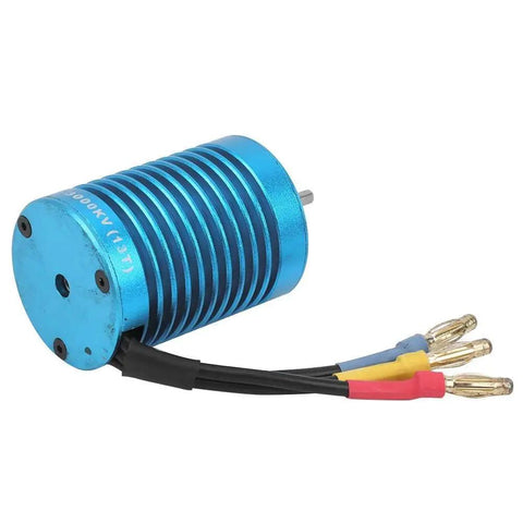 High Torque 4 Pole Brushless RC Motor 3000KV 13T For 1/10 Scale RC Cars, 820W 66A ESC Upgrade, 36mm Diameter Replacement