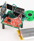 3.3V 8MHz Pro Mini ATmega328 Development Board For Arduino With No USB On Board Auto Reset Support connected to green sensor.