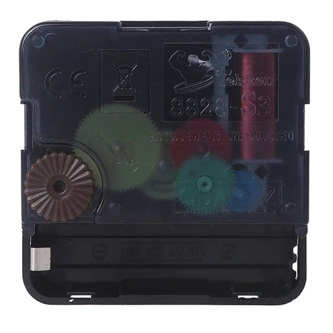 Quartz Wall Clock Movement Replacement Kit with Silent Mechanism and Hands for Easy DIY Clock Repair, back view