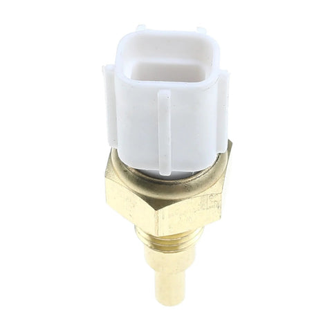 A-Premium coolant temperature sensor, front view, white plastic connector and brass threaded body
