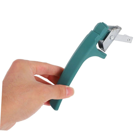 Upgrade Your Kitchen Gear With This Heavy Duty Commercial Oven Handle, featuring a green grip and metal blade for easy use.