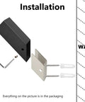 Installation components for Matte Black Towel Hooks 6 Pack Heavy Duty Stainless Steel SUS 304, including screws and wall anchors.