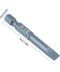 Top Tier Slotted Screwdriver Bits Set With 10 Pieces Featuring Tough S2 Alloy Steel, Magnetic Hold, And 1/4 Inch Hex Shank Perfect For Heavy Duty Drilling And Pro Tool Kits, 6x50mm bit