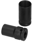 Heavy Duty Locking Wheel Nut Removal Sockets Kit With Thin-Walled Aluminum Alloy Impact Tools And Protective Inserts For Tough Bolts On Your Car Or Truck That Get You Outta Trouble Fast, 21.5mm and 26mm sockets