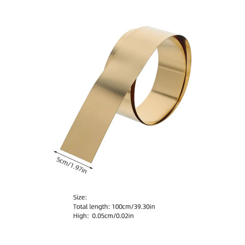 Thin Brass Sheet Roll And Brass Foil For DIY Jewelry Making And Craft Projects With High Thermal Conductivity And Wear Resistance For Mechanical Parts Decorative Projects Garden Crafts And Grounding Uses, 5cm x 100cm roll