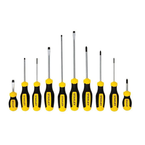 10 Piece Screwdriver Set With Magnetic Tips And Ergonomic Handles For Home Diy Projects And Quick Repairs Multi Color Pack