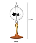 Solar Powered Glass Radiometer With Spinning Vanes Crookes Windmill Desk Decor Gift For Home Or Office Orange Glass Bulb That Spins In Light For A Cool Kinetic Display And Totally Aesthetic