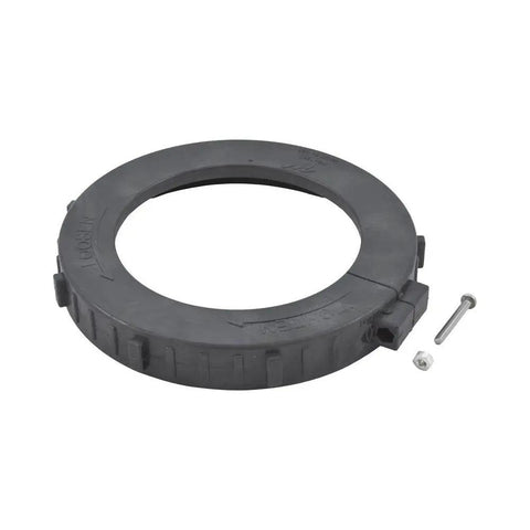 Top Shelf Heavy Duty Split Nut Valve Clamp Assembly For Pool Spa Plumbing Upgrades, durable black collar for valve secures plumbing.