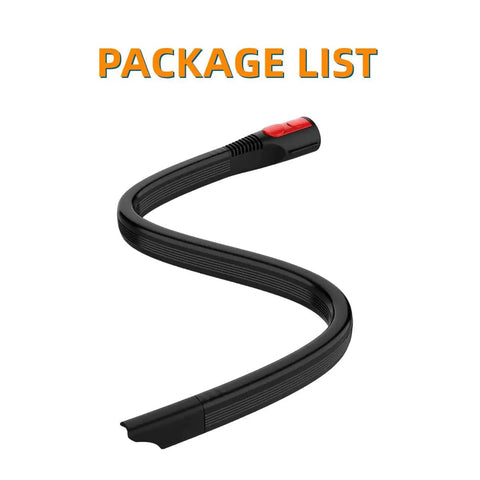 Ultra Flexible 22 Inch Long Crevice Tool for Dyson V7 to V15 Vacuums, shown coiled with rubber and ABS build