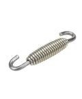 Close-up of AUTUT motorcycle exhaust muffler spring, stainless steel, 58mm total length, pack of 4