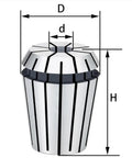 Precision ER40 collet chuck with measurements; 27-32mm range, 65Mn steel for serious machining and grinding durability.
