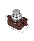 One Button Push Cabinet Latch Lock For Storage Drawers And Cabinets, Heavy Duty Zinc Alloy And ABS Construction, 8x4x5cm