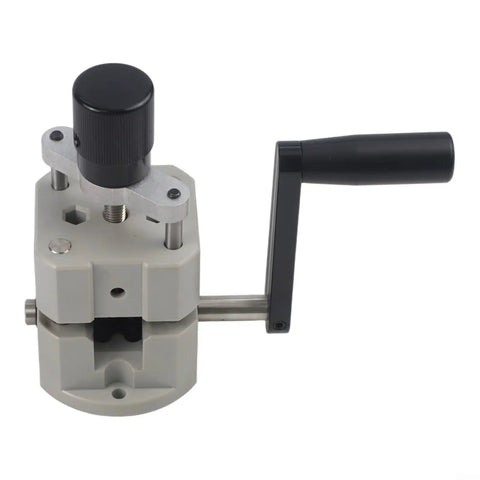 Awesome Plastic Hand Crank Manual Wire Stripper For Copper And Aluminum Cables Features Adjustable 2 To 20Mm Range top view with hand crank.