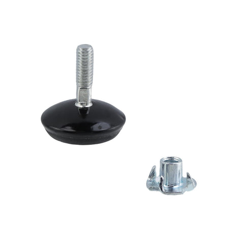 Smooth Setup Guaranteed Every Single Day 16 Pieces 1/4 20 Adjustable Furniture Leveling Feet with T Nuts and Rubber Base.