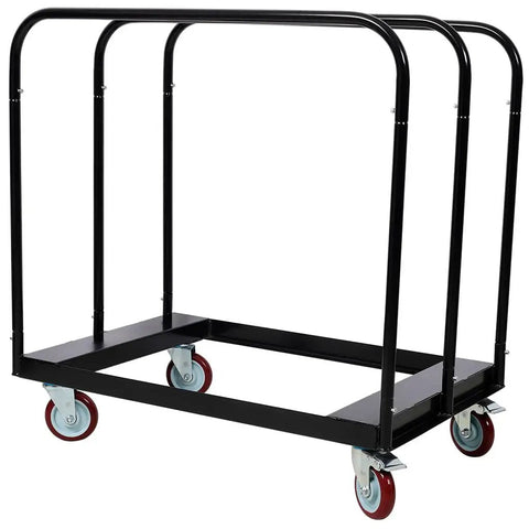 Rock Solid Drywall Cart And Panel Truck With 1500 Lb Capacity Heavy Duty Steel Platform Dolly featuring swivel casters for easy transport.