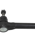 Built Tough Eight Piece Front Steering Suspension Kit With Heavy Duty Control Arms Ball Joints Tie Rods And Sway Links For 2015 2016 Cadillac Escalade, close-up view of a durable tie rod end.
