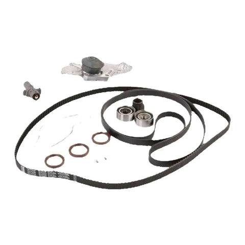Timing Belt Water Pump Kit For Honda Accord MDX 14510RCA01 Replacement Parts showing belt, pulleys, and seals