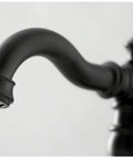 Close-up of spout on American Classic Widespread Bathroom Faucet in oil rubbed bronze with 8 to 16 inch deck mount 3 hole installation